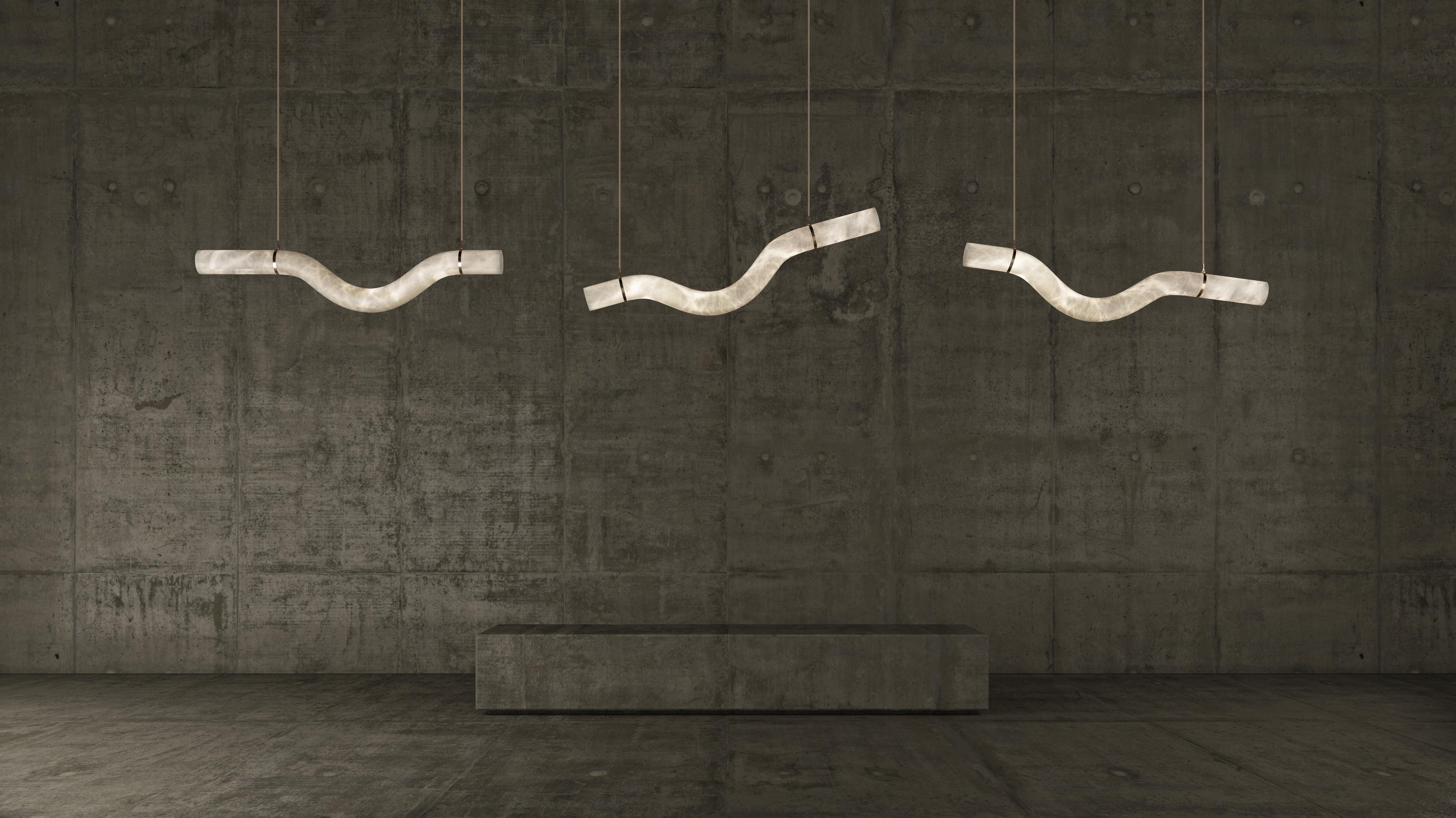 Modern Liberty Alabaster Chandelier by Atelier Alain Ellouz