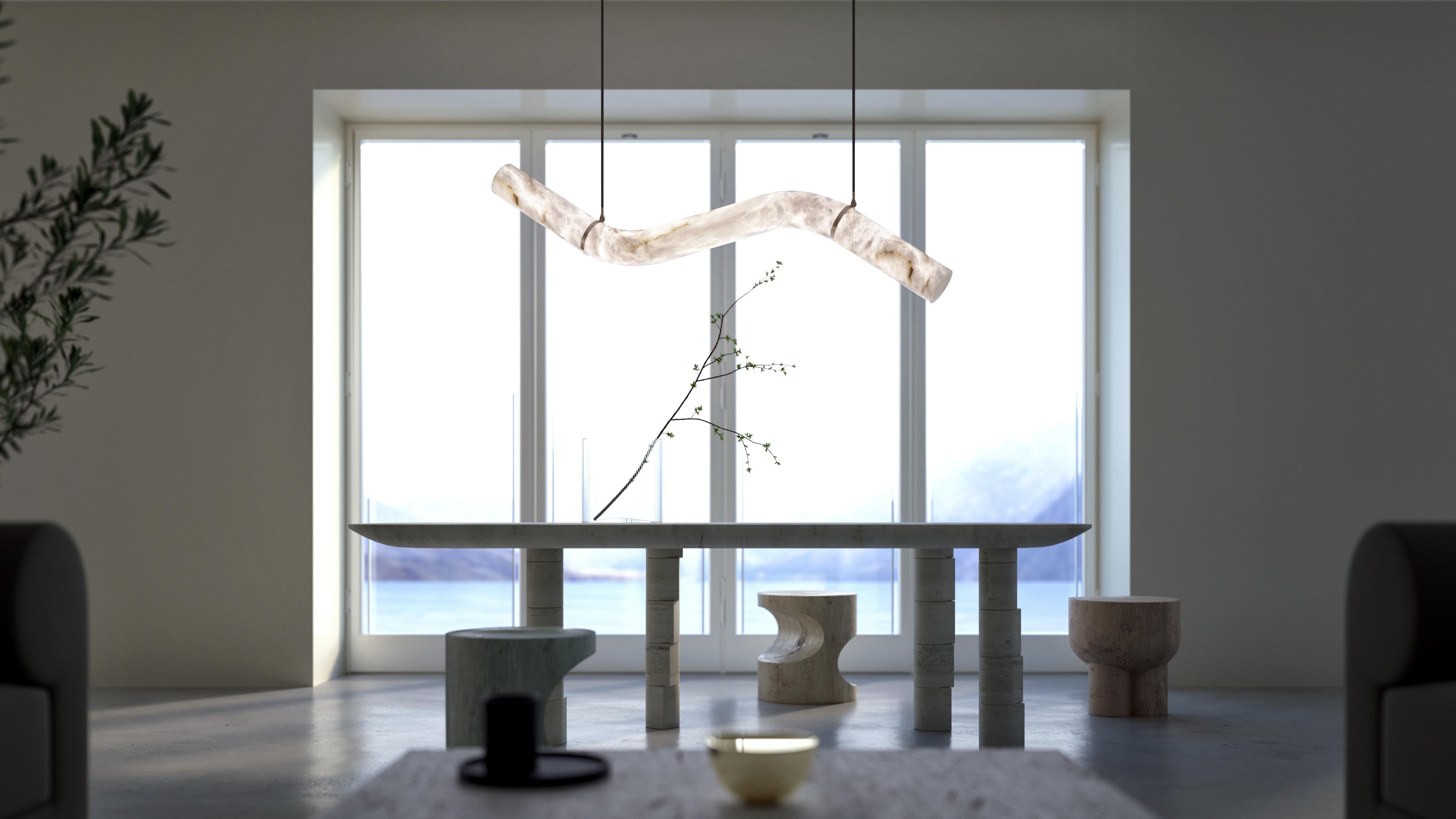 Contemporary Liberty Alabaster Chandelier by Atelier Alain Ellouz