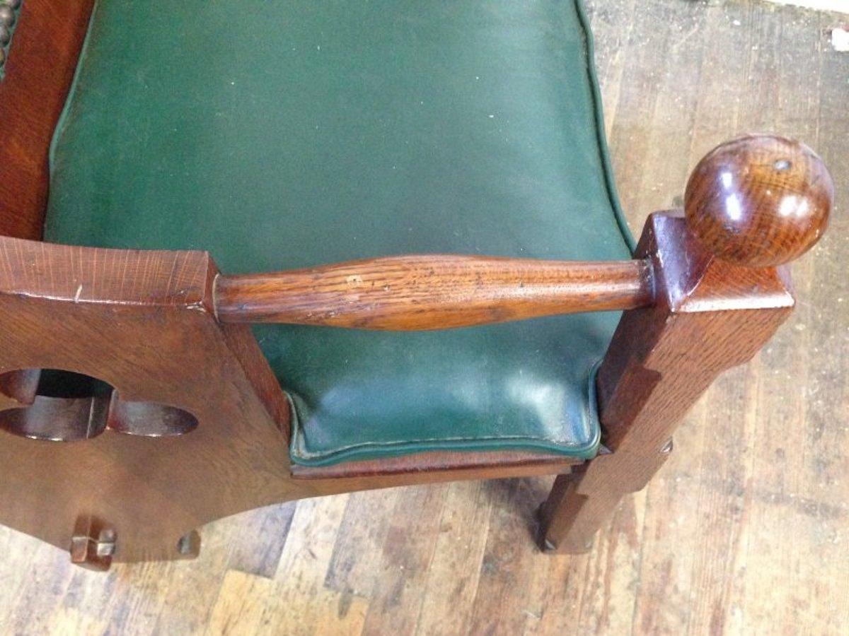 Liberty and Co. A Good Quality Arts and Crafts Oak Armchair. For Sale 8
