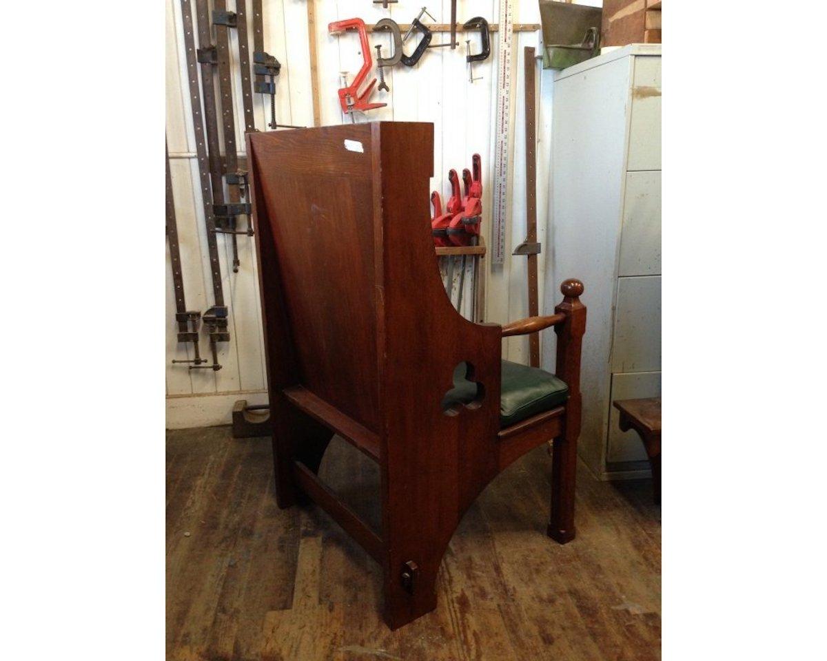 Hand-Crafted Liberty and Co. A Good Quality Arts and Crafts Oak Armchair. For Sale