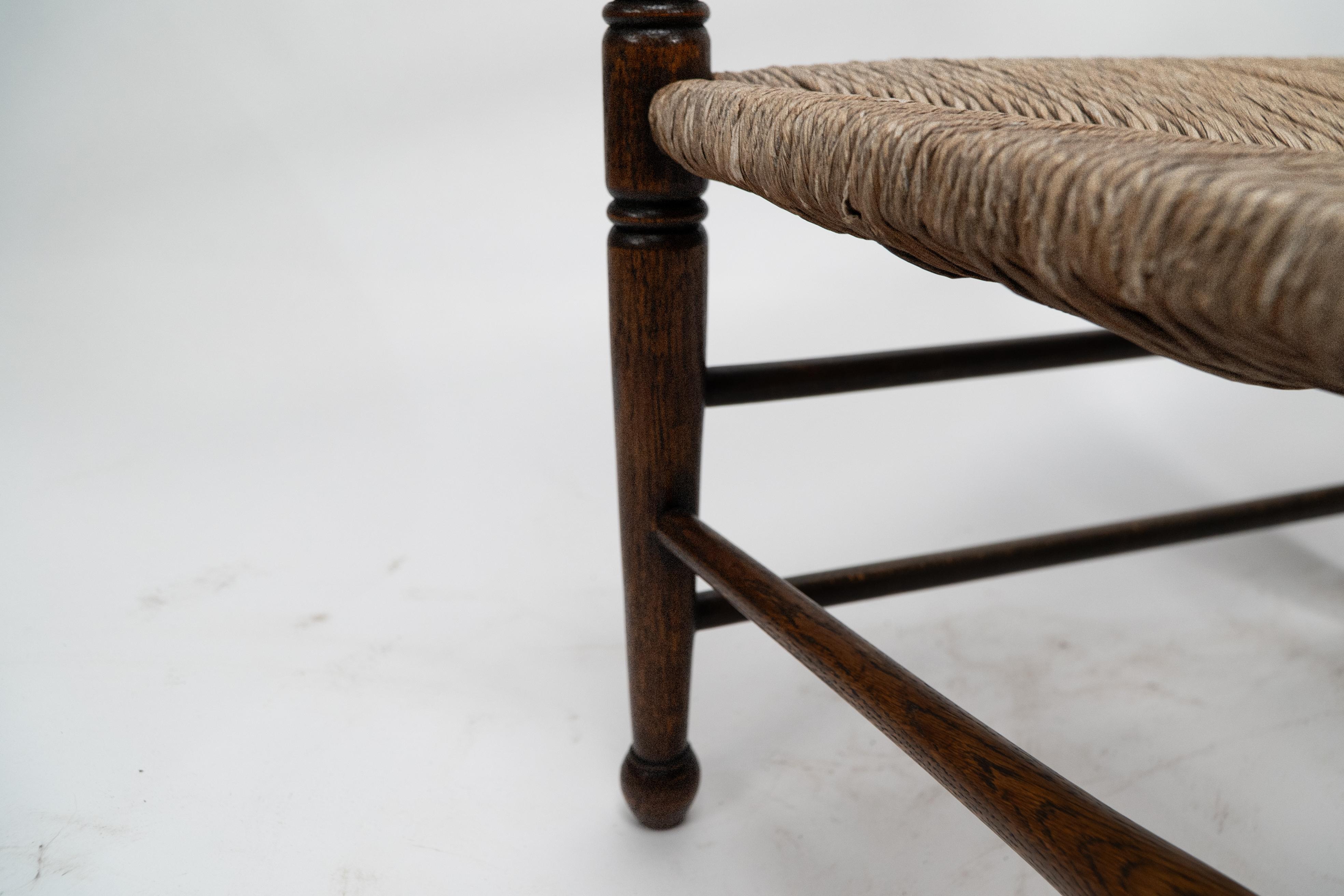 Liberty and Co. An Arts and Crafts rush seat armchair For Sale 9