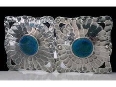 Liberty and Co Art Nouveau Arts and Crafts Silver Enamel Buckle 1909