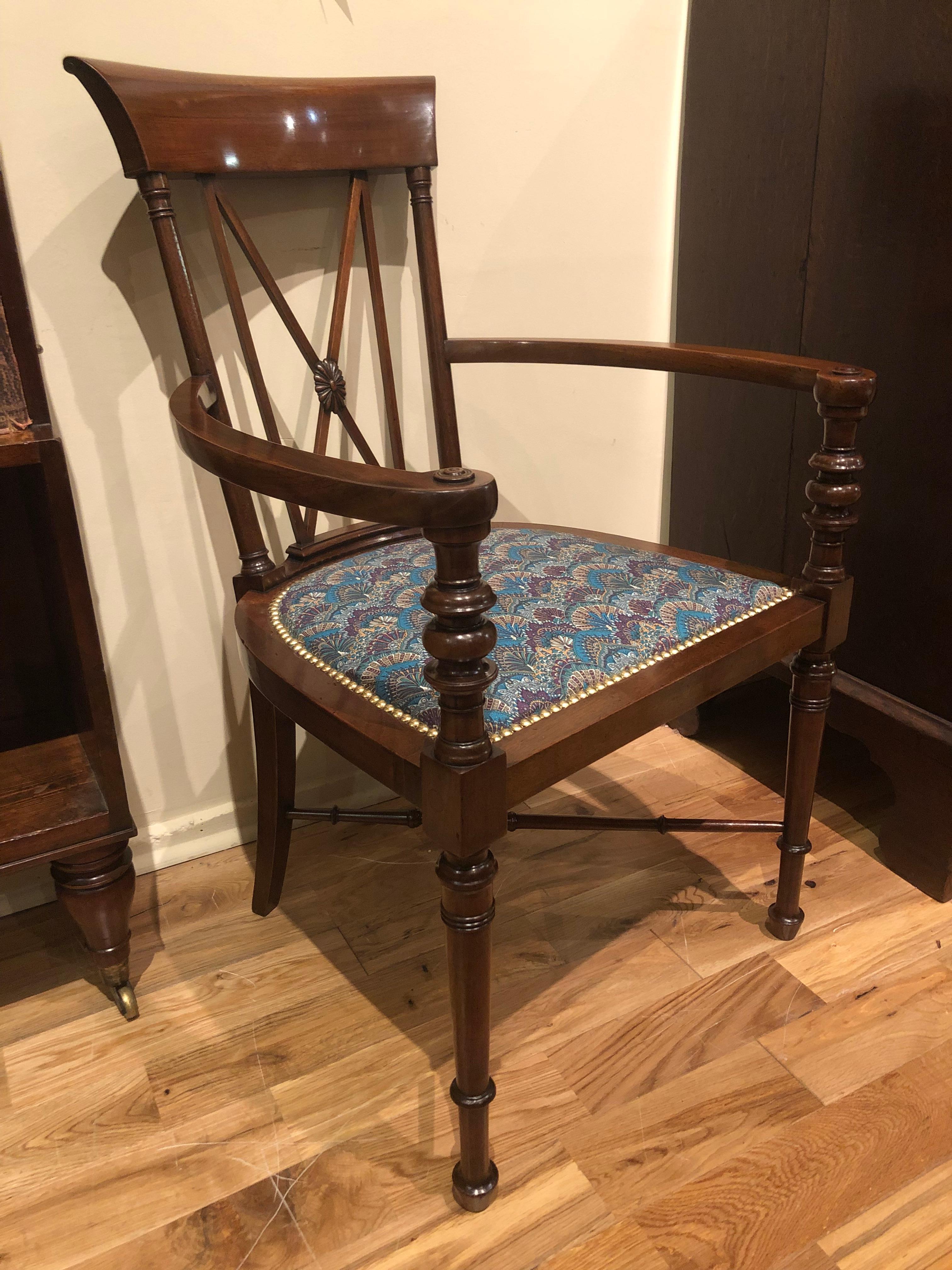 Early 20th Century Liberty and Co. Art Nouveau Mahogany Armchair