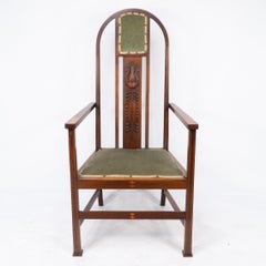 Liberty & Co atri, Sillón Arts and Crafts de caoba y marquetería