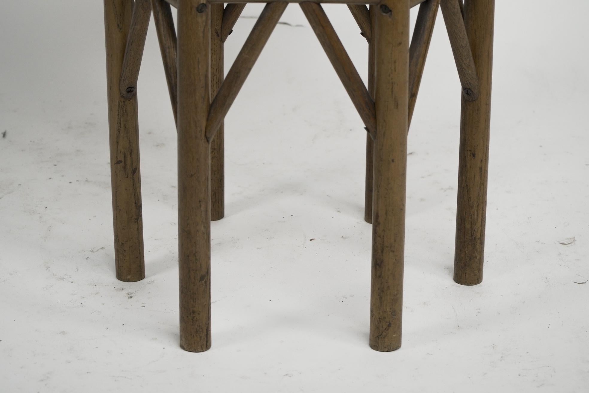 Liberty and Co (attributed). A small Moorish Hexagon oak side table 5