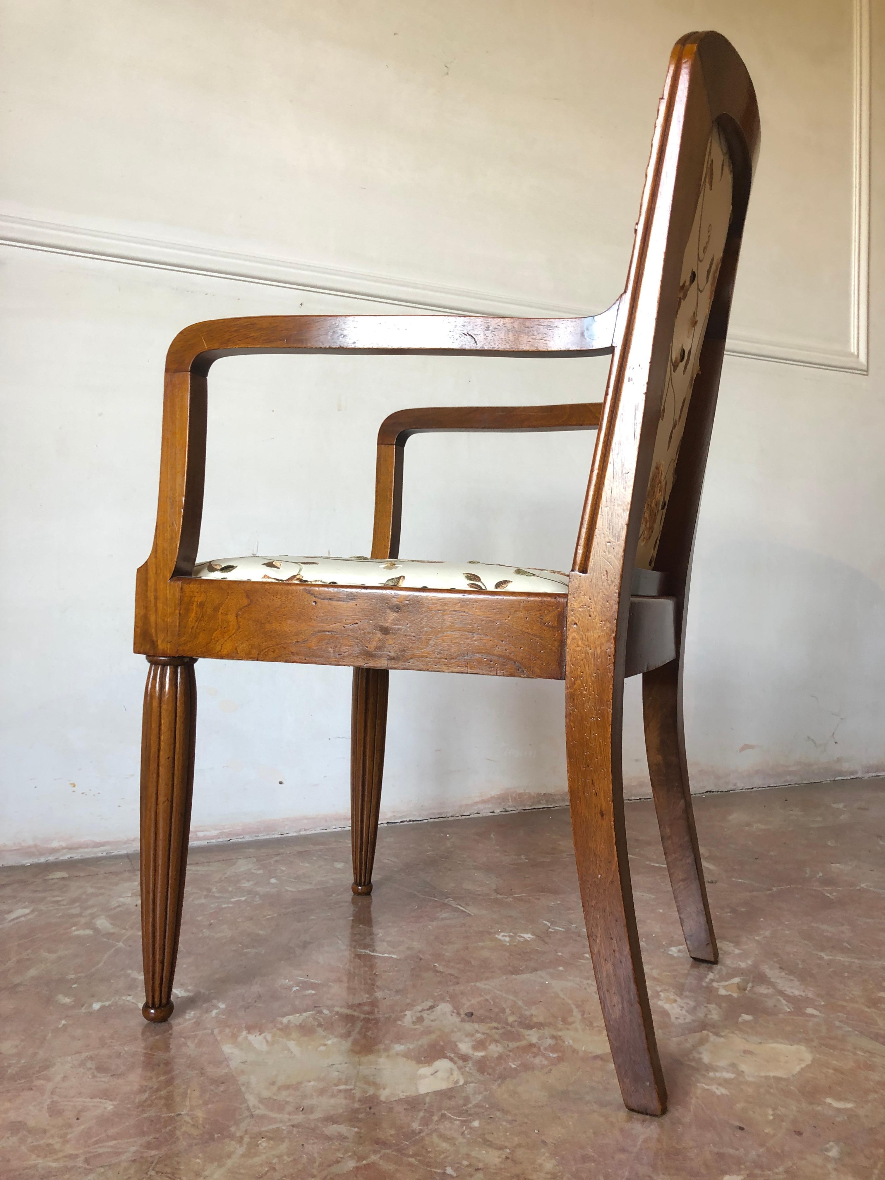 Pair of French Liberty Art Nouveau Armchairs, 1920s For Sale 11