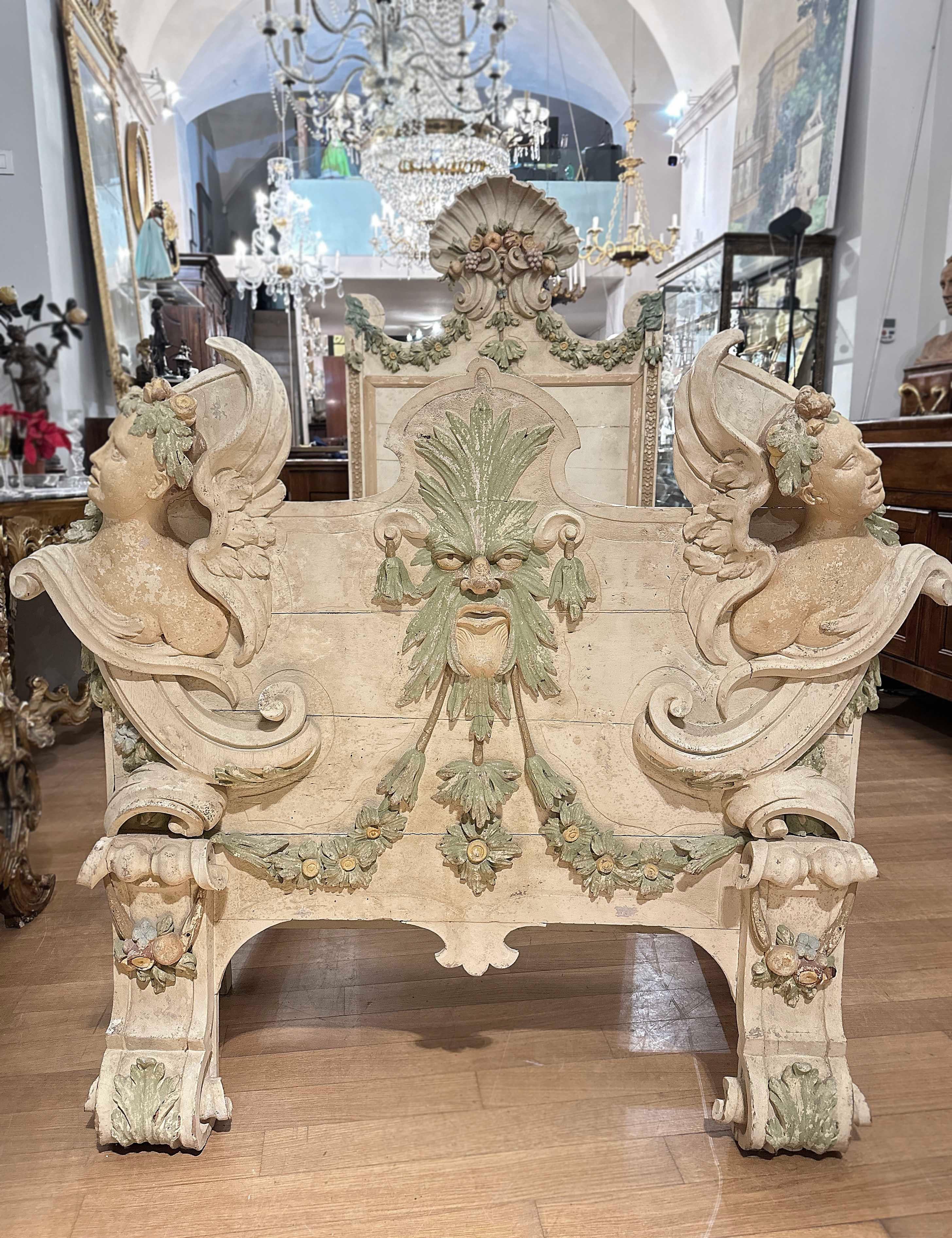 Art Nouveau LIBERTY BED END OF THE 19th CENTURY