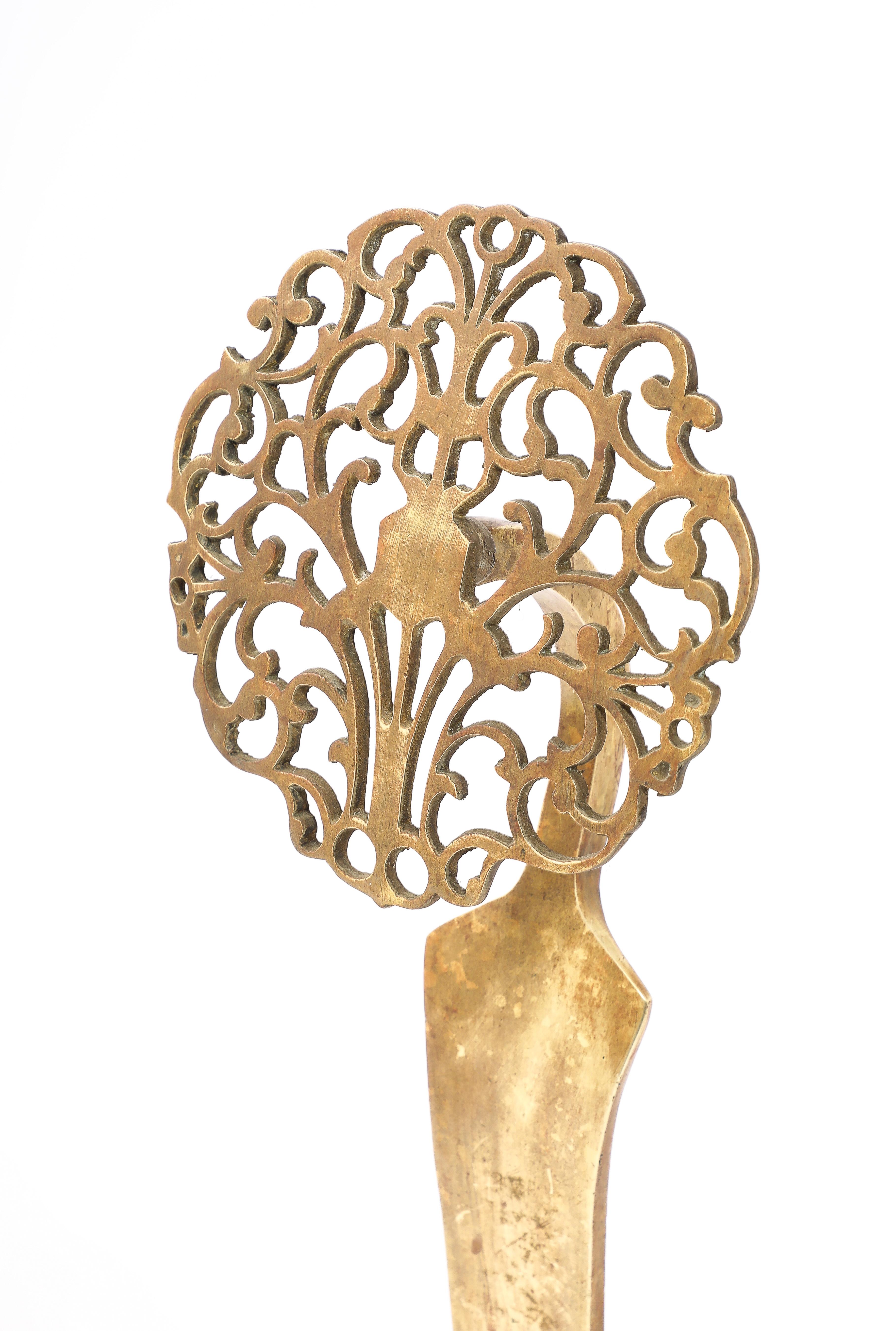 British Liberty Bronze Andirons, UK 1920's For Sale