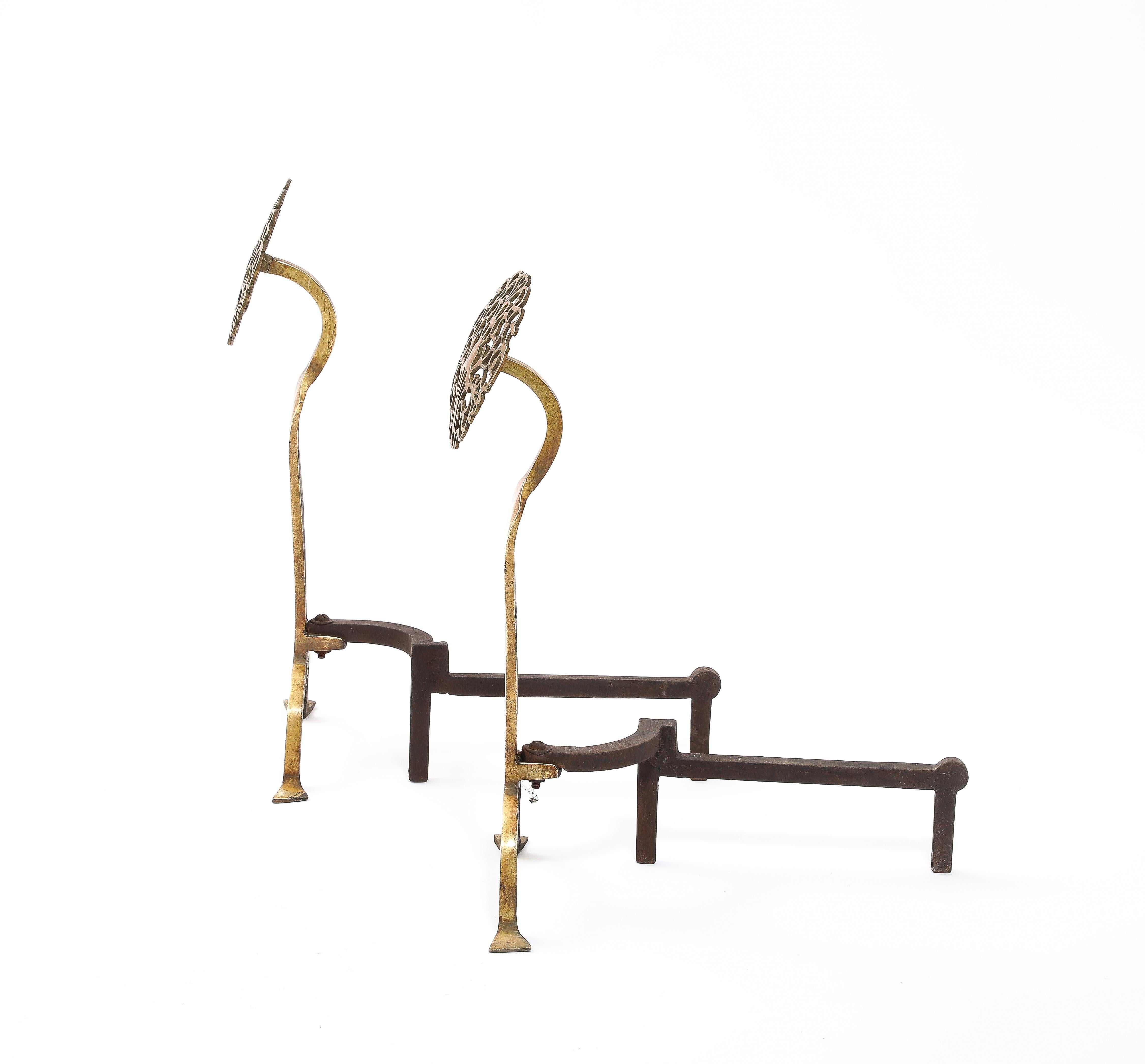 Liberty Bronze Andirons, UK 1920's For Sale 1