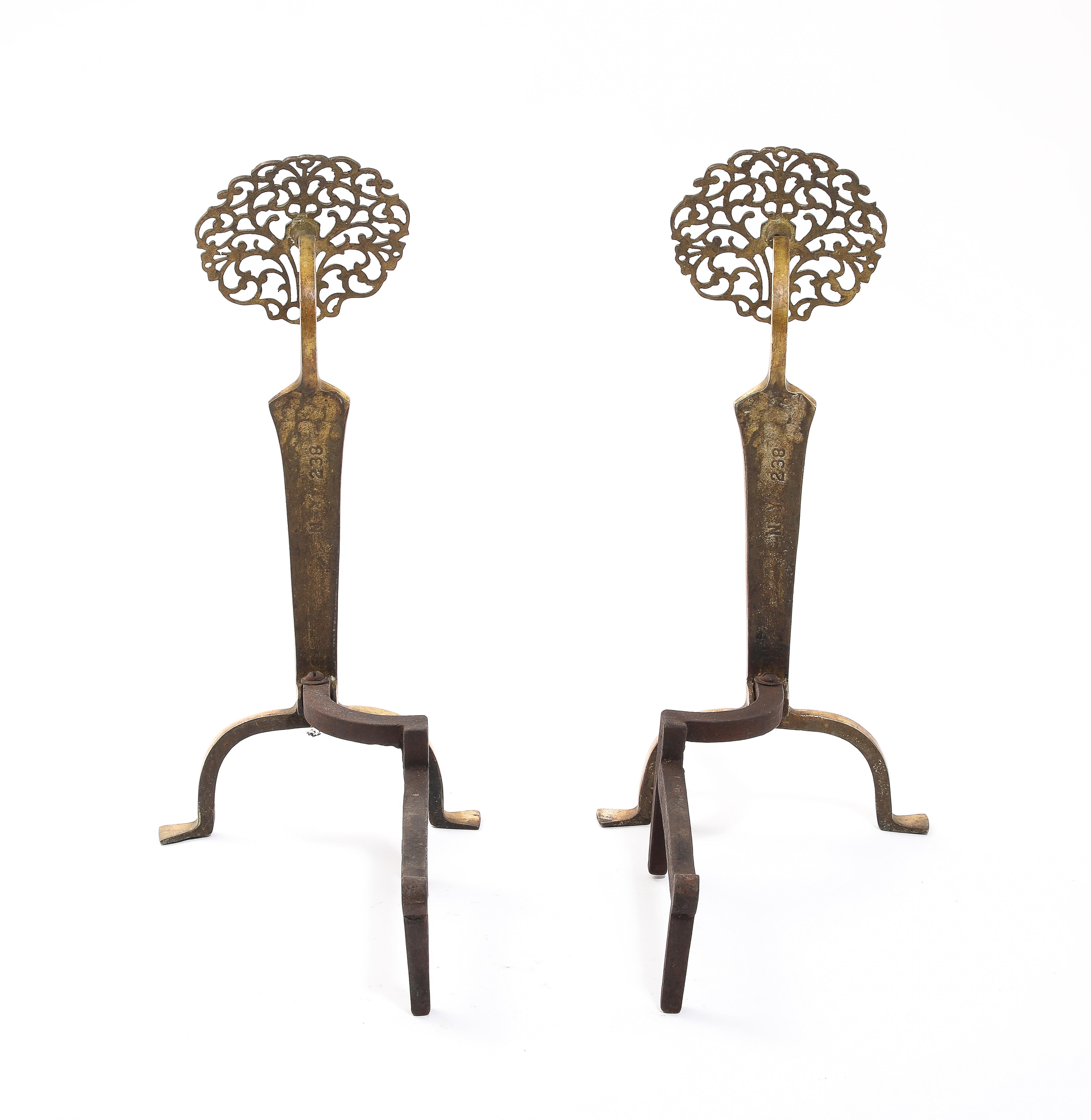 Liberty Bronze Andirons, UK 1920's For Sale 2