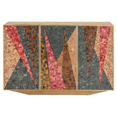 Armoire Liberty en laiton avec pierres semi-précieuses Viya de Vikram Goyal