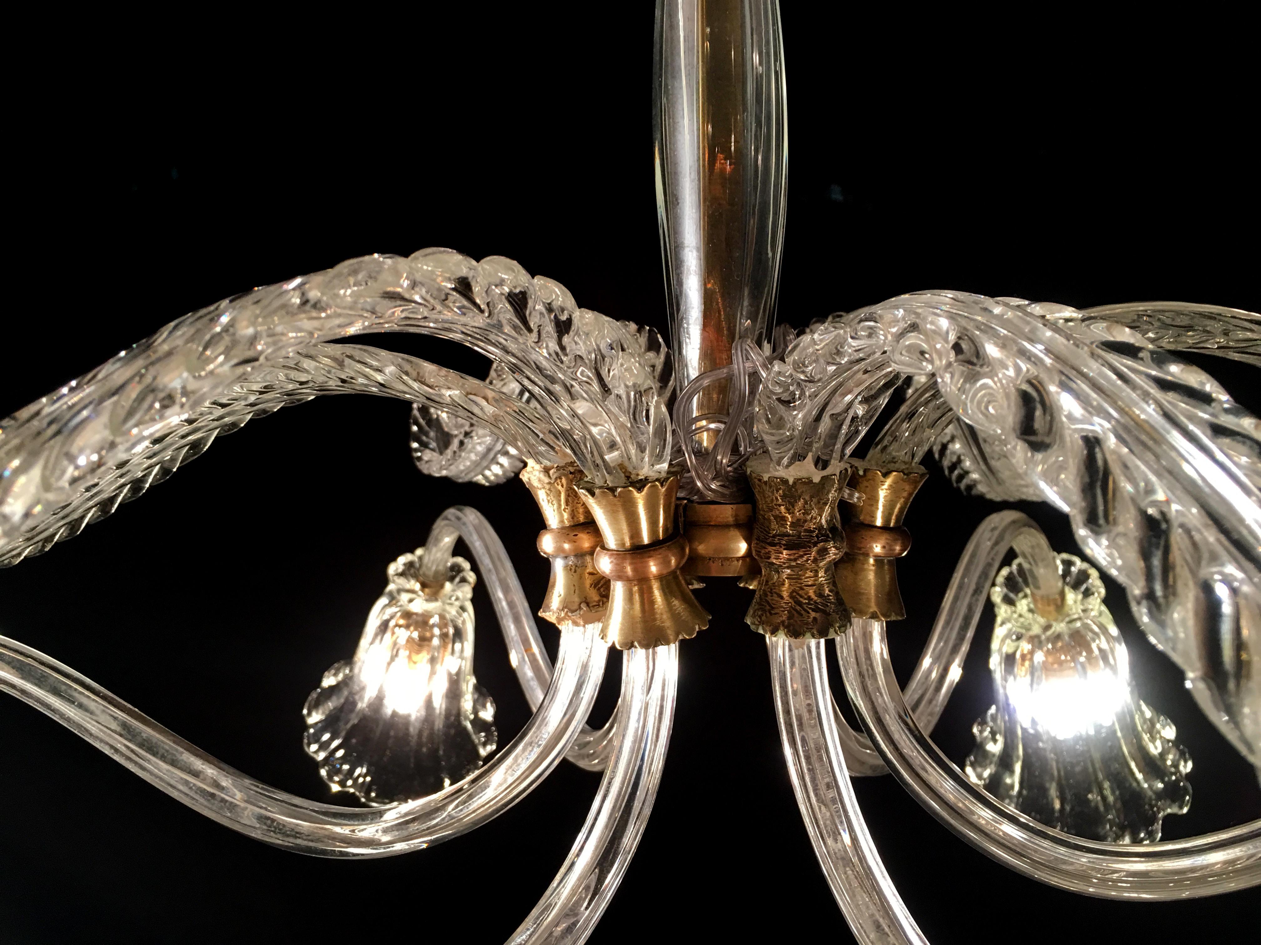 XX secolo Lampadario Liberty di Ercole Barovier, Murano, anni '40 in vendita
