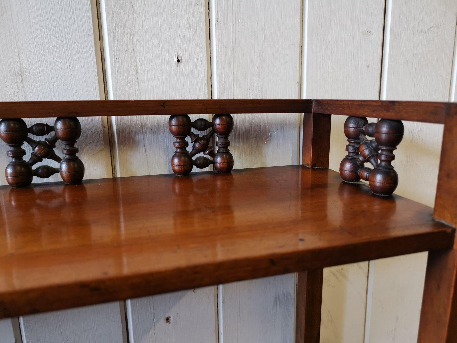 Hand-Crafted Liberty & Co A Moorish Walnut Desk with Angular Design & 4 Opposite Side Drawers For Sale