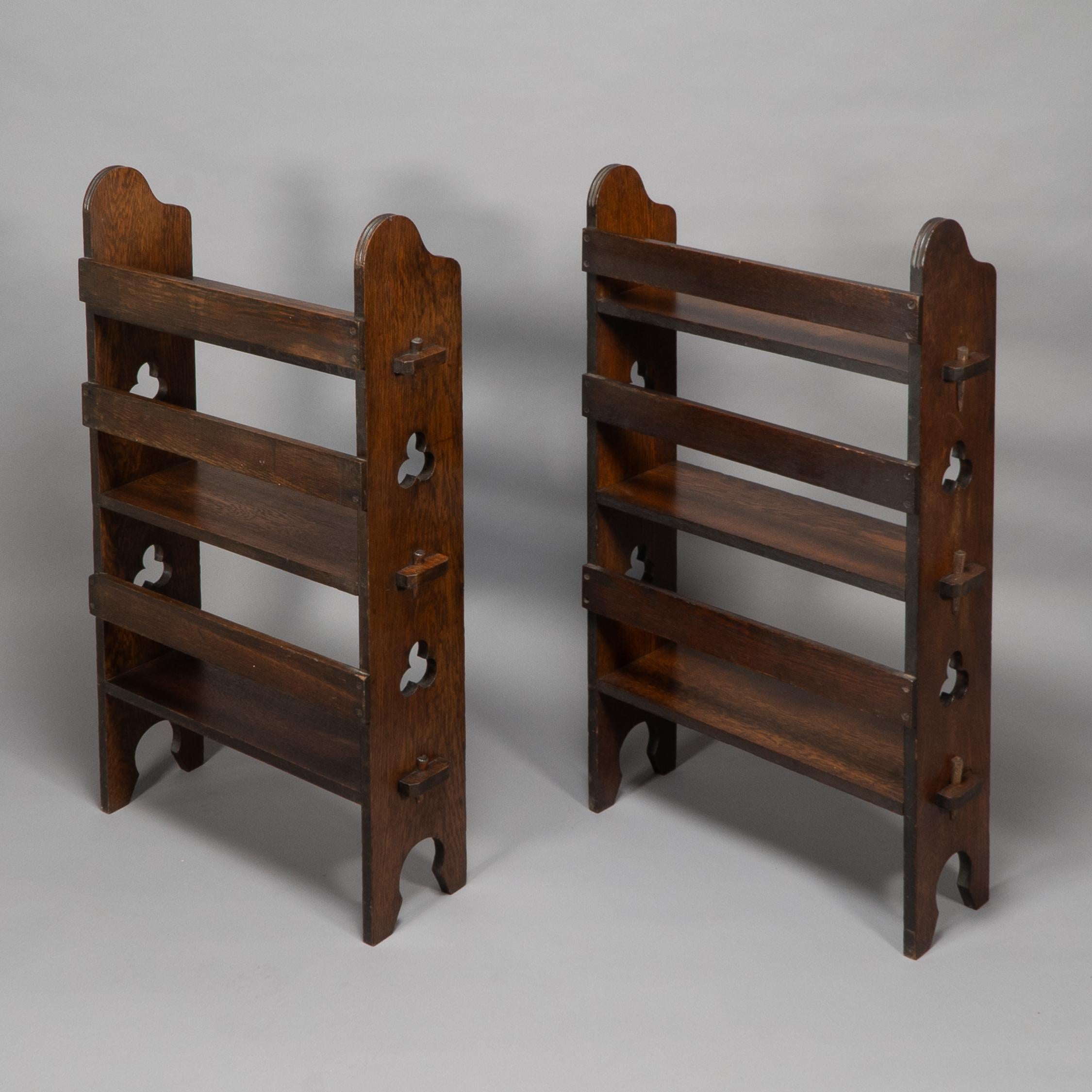 Arts and Crafts Liberty & Co. A Pair of Solid Oak 'The Radley portable bookcase'