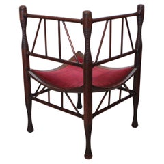 Liberty &Co Aesthetic Movement Thebes Corner Chair by Liberty & Co