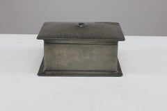 Liberty & Co. An Arts & Crafts ceder lined pewter jewelry box