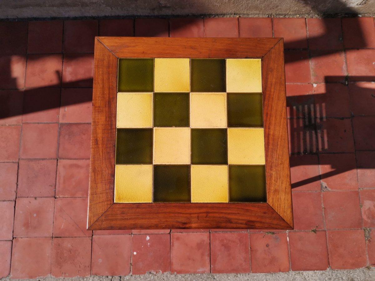 Liberty & Co, an Arts & Crafts Side Table with Green & Yellow Tiles to the Top In Good Condition In London, GB