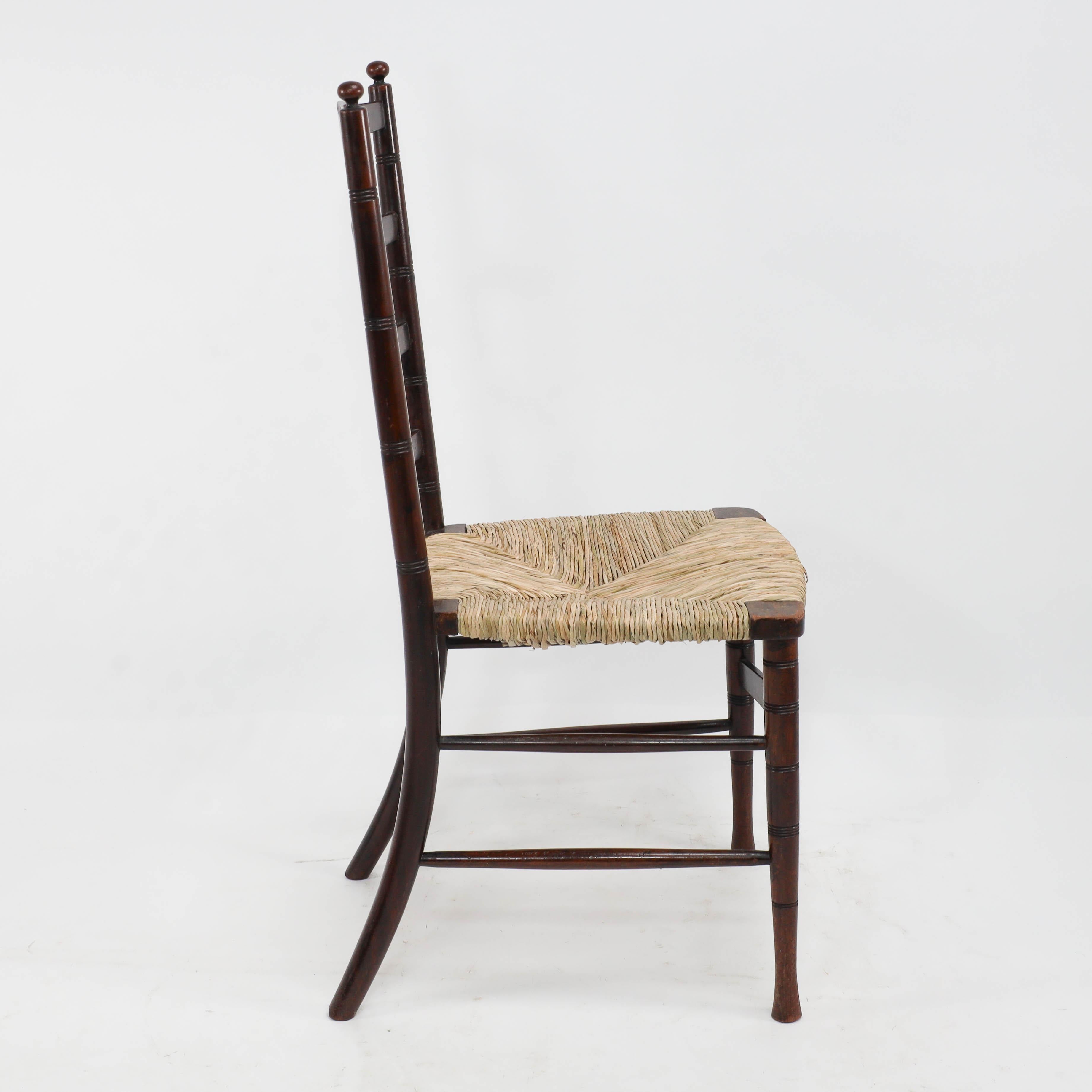 walnut ladder back chairs