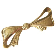 Liberty & Co., Antique 9k Yellow Gold Bow Brooch/Pin, U.K., Circa 1900