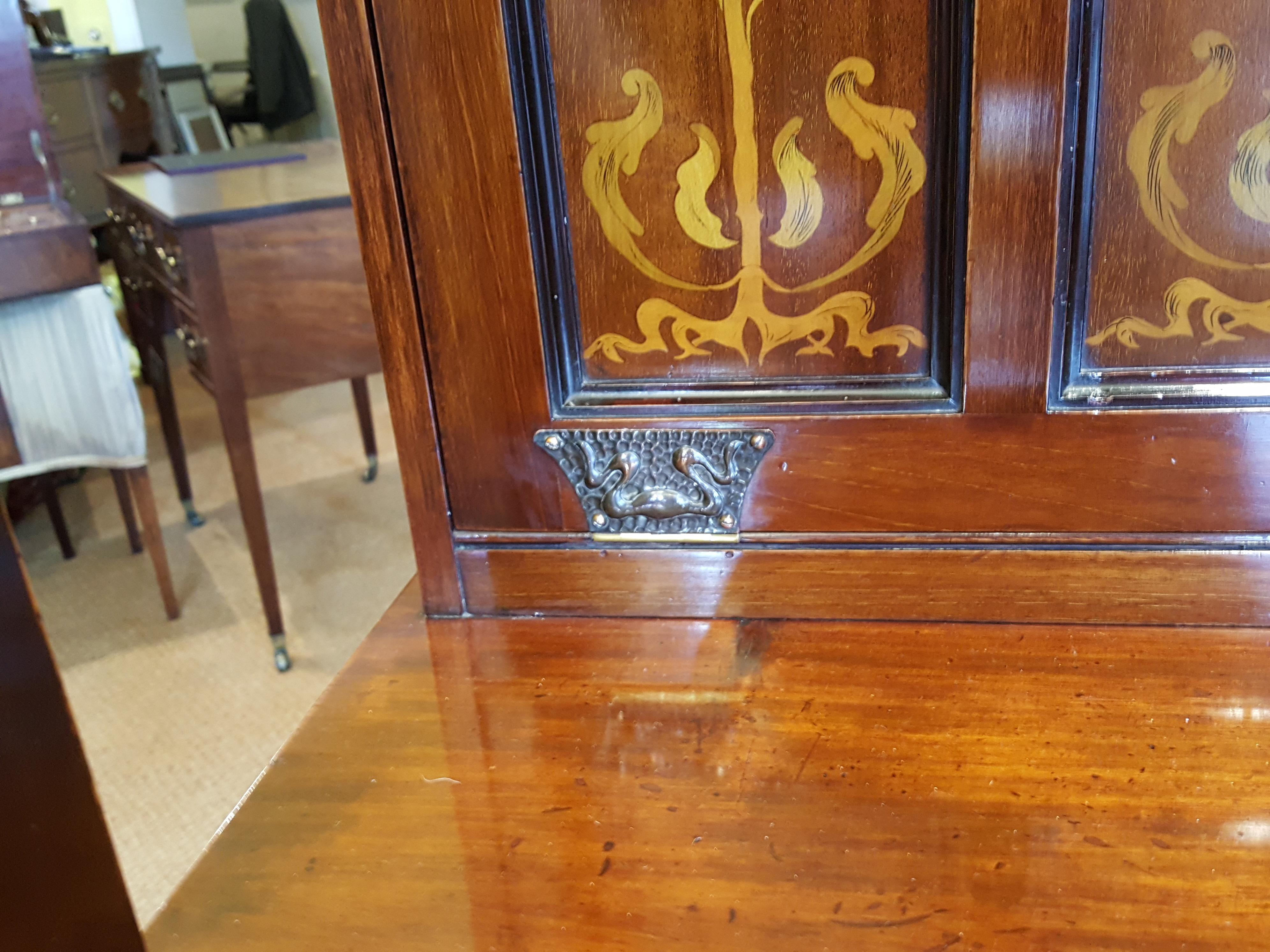 Liberty & Co. Art Nouveau Mahogany Desk 1