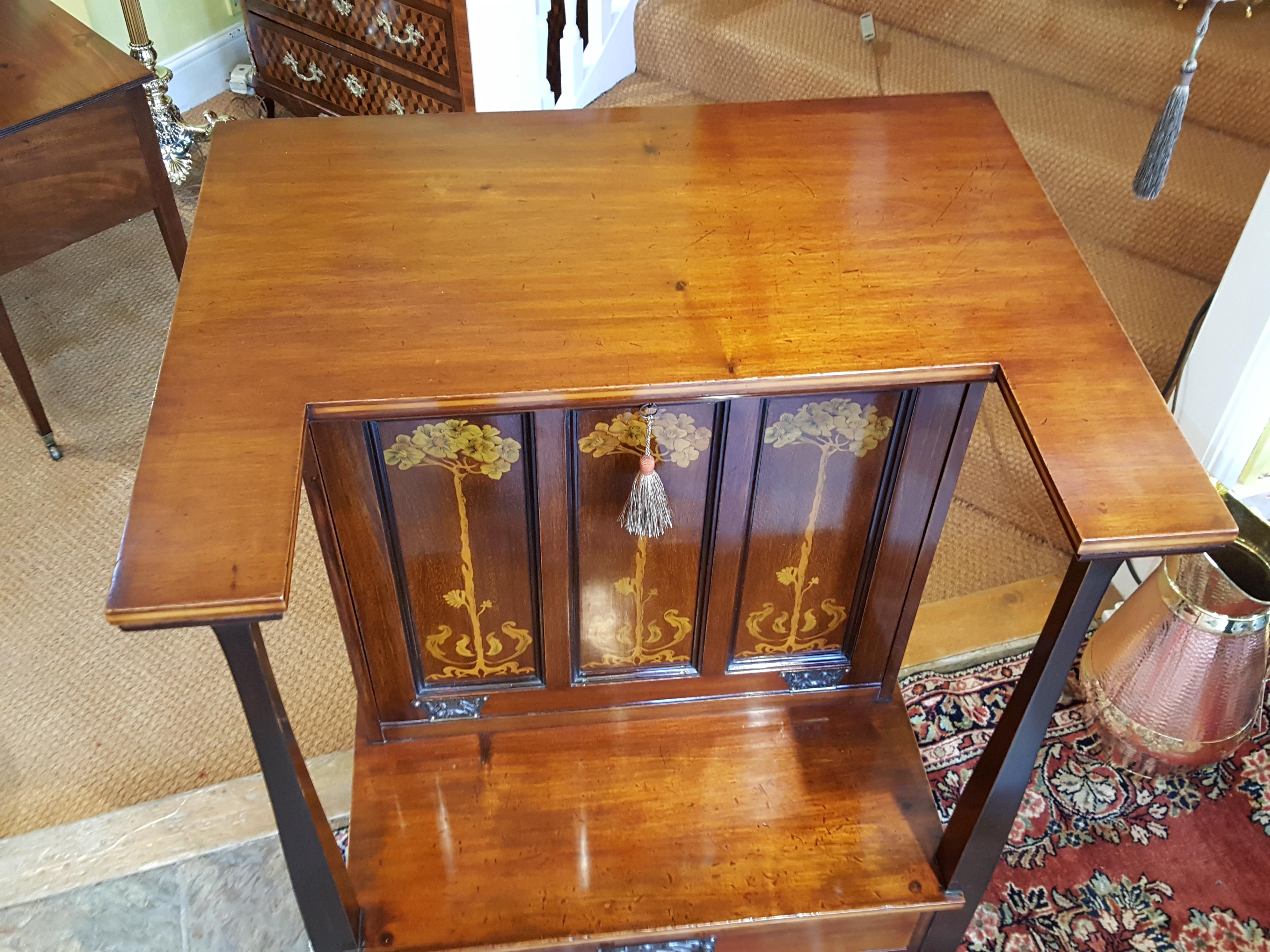 Liberty & Co. Art Nouveau Mahogany Desk 2