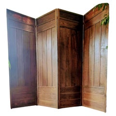 Liberty & Co Arts & Crafts four panel 'poppy' room divider screen