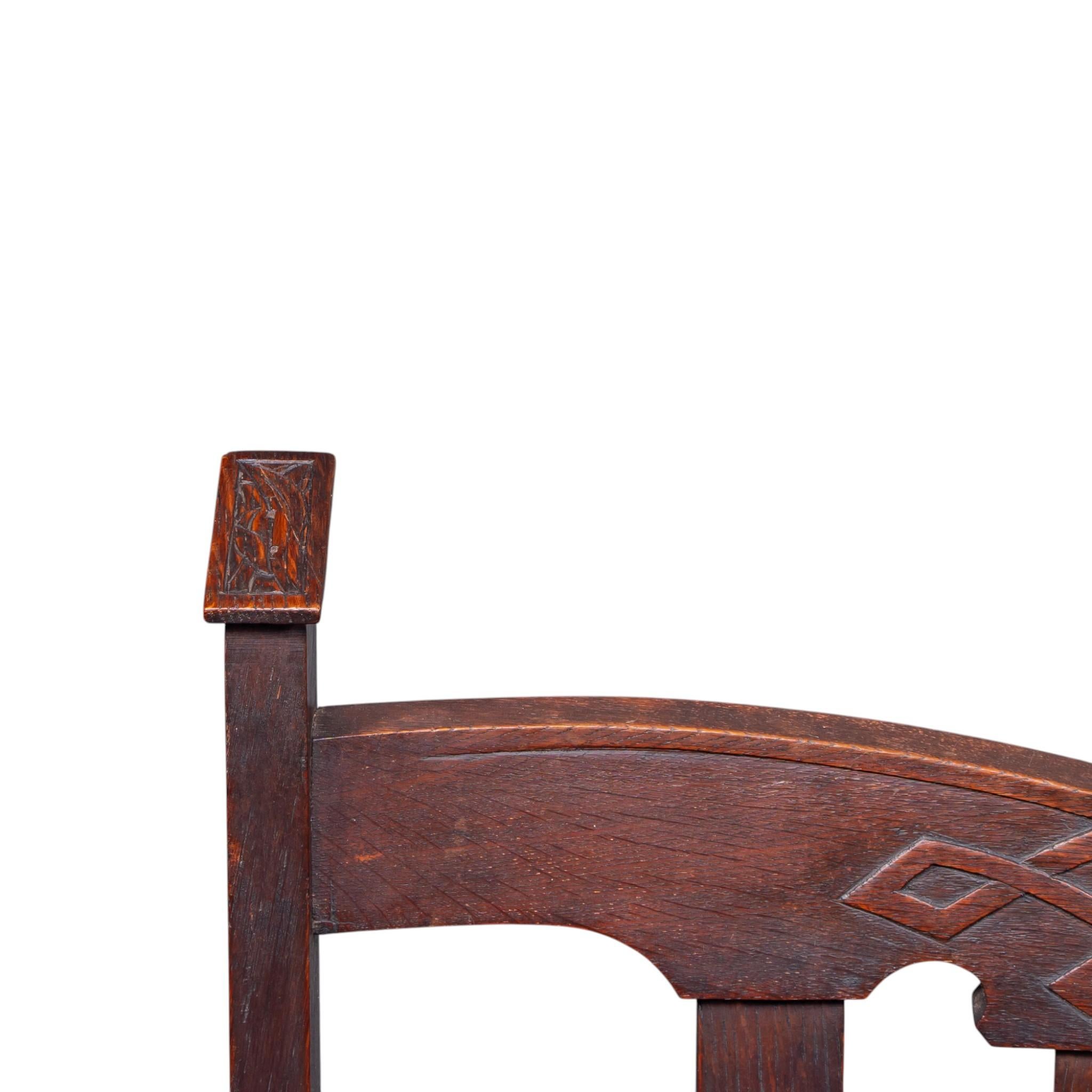 Liberty & Co. Arts & Crafts Liegesessel mit geschnitzten Blumendetails im Angebot 8