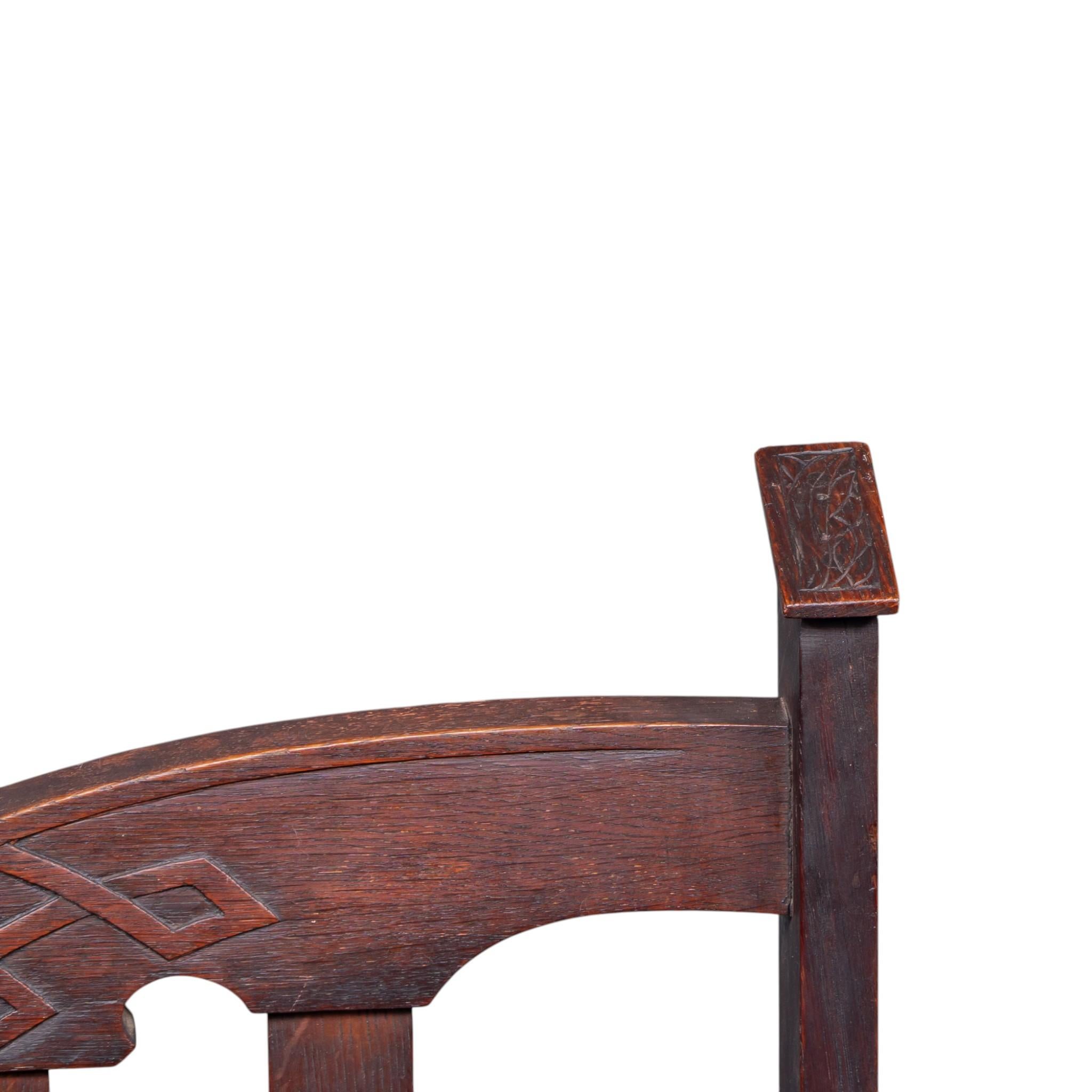Liberty & Co. Arts & Crafts Liegesessel mit geschnitzten Blumendetails im Angebot 9