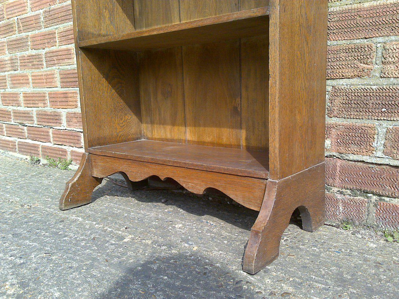 Liberty & Co attr. Arts & Crafts golden oak bookcase & matching bureau bookcase 2