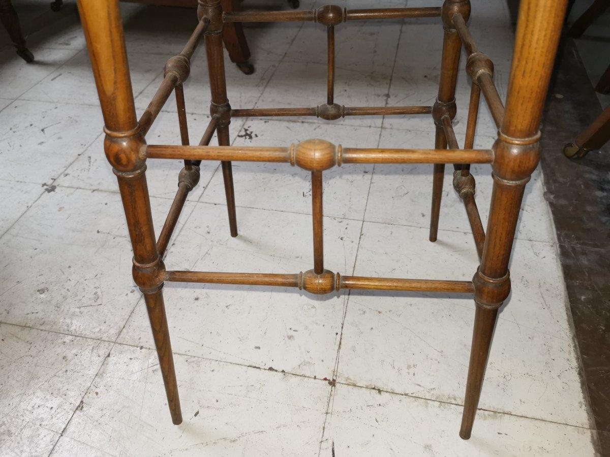 Liberty & Co, Attributed, Aesthetic Movement Ash Side Table with Bobbin Details. In Good Condition In London, GB