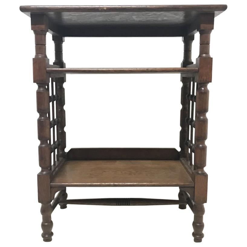 Liberty & Co Attributed, Arts & Crafts Book Stand with Moorish Turned Decoration