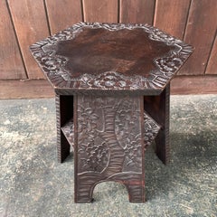 Liberty & Co. Hand-Carved Japonisme Taboret Petite Plant Stand Table