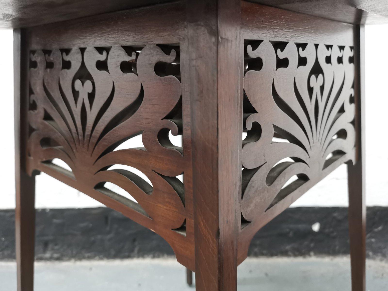 Liberty & Co, in the Style of A H Mackmurdo, an Art Nouveau Mahogany Side Table In Good Condition In London, GB