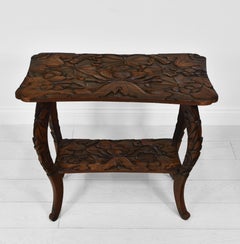 Liberty & Co Japanese Carved Side Table Art Nouveau