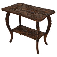 Liberty & Co Japanese Carved Side Table Art Nouveau