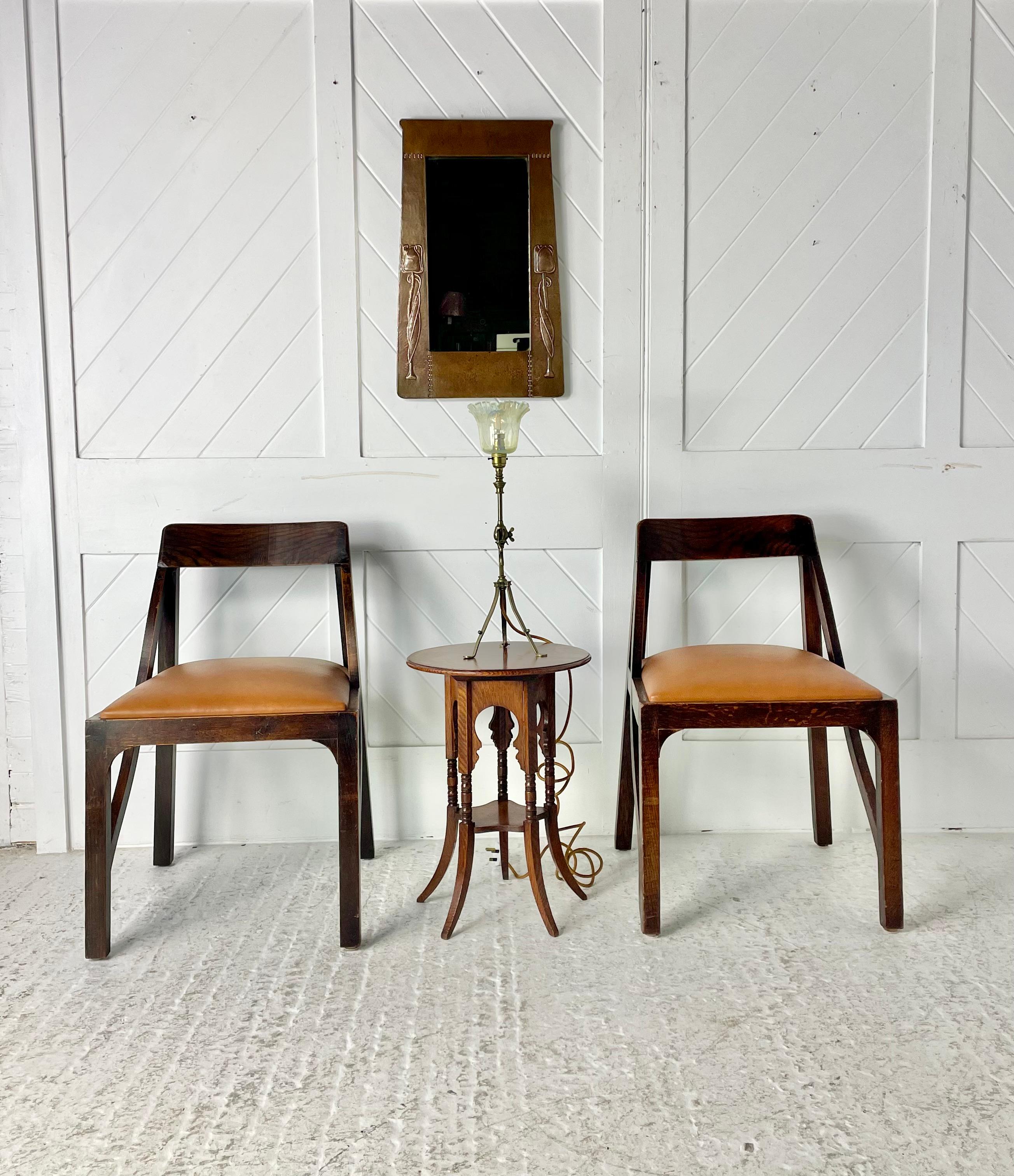 Late 19th Century Liberty & Co Oak Side Table In the Style of E W Godwin For Sale