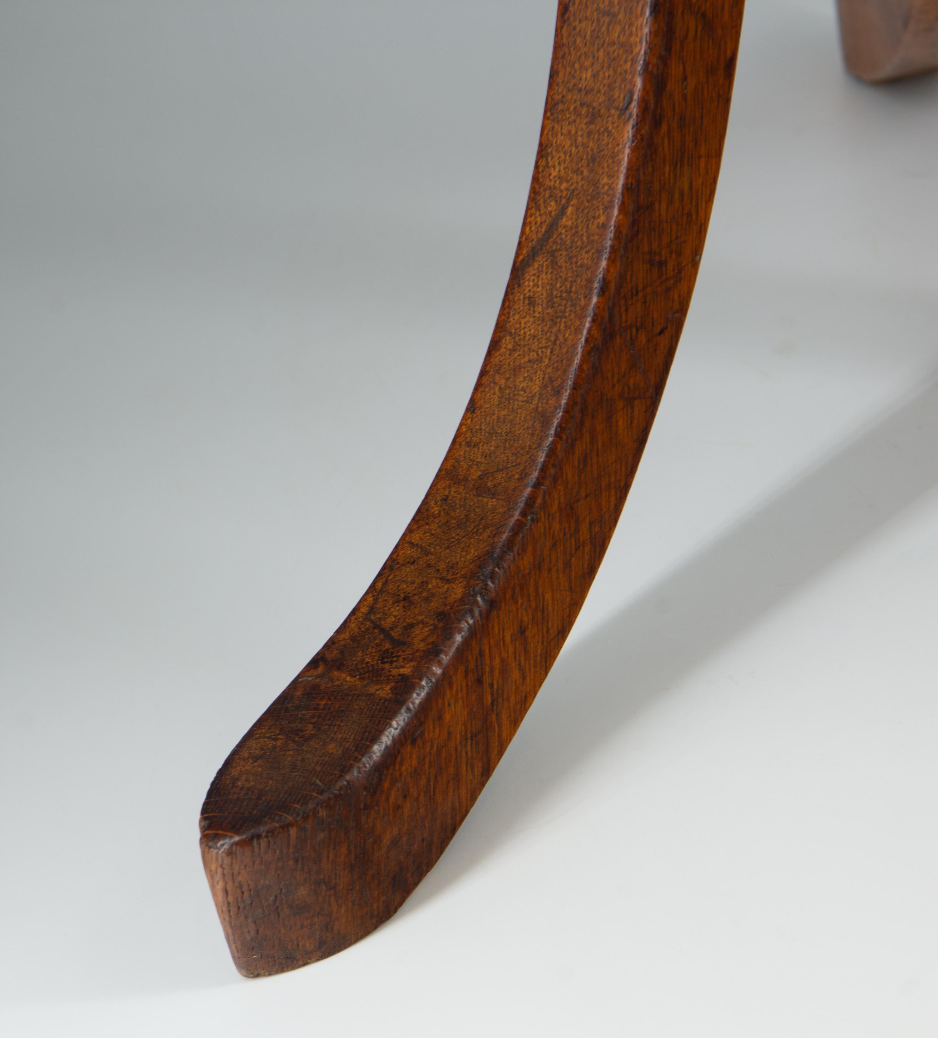 Liberty & Co Oak Thebes Stool Circa 1915. For Sale 3