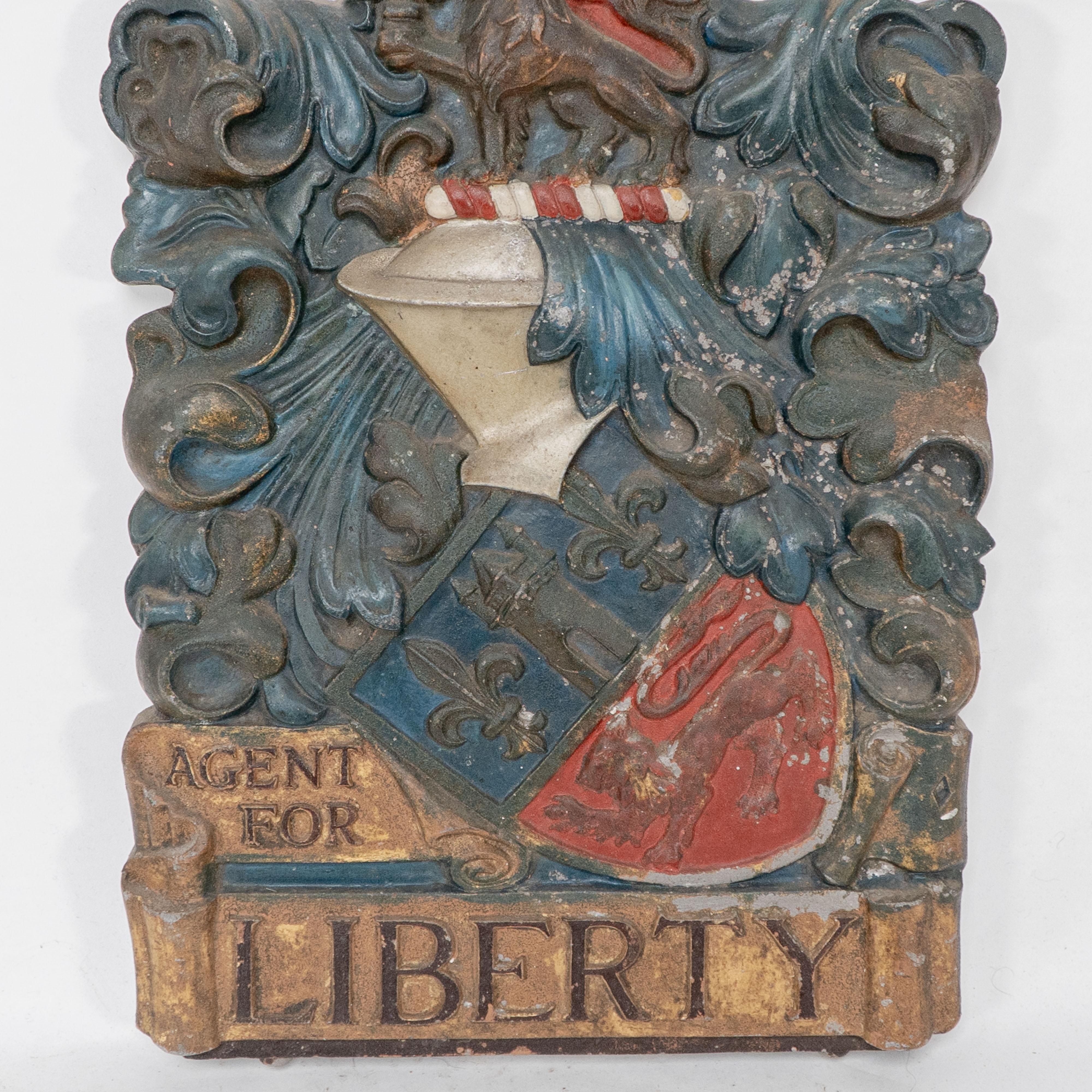 Liberty & Co Regent St London. An original Agent for Liberty aluminium shop sign For Sale 4