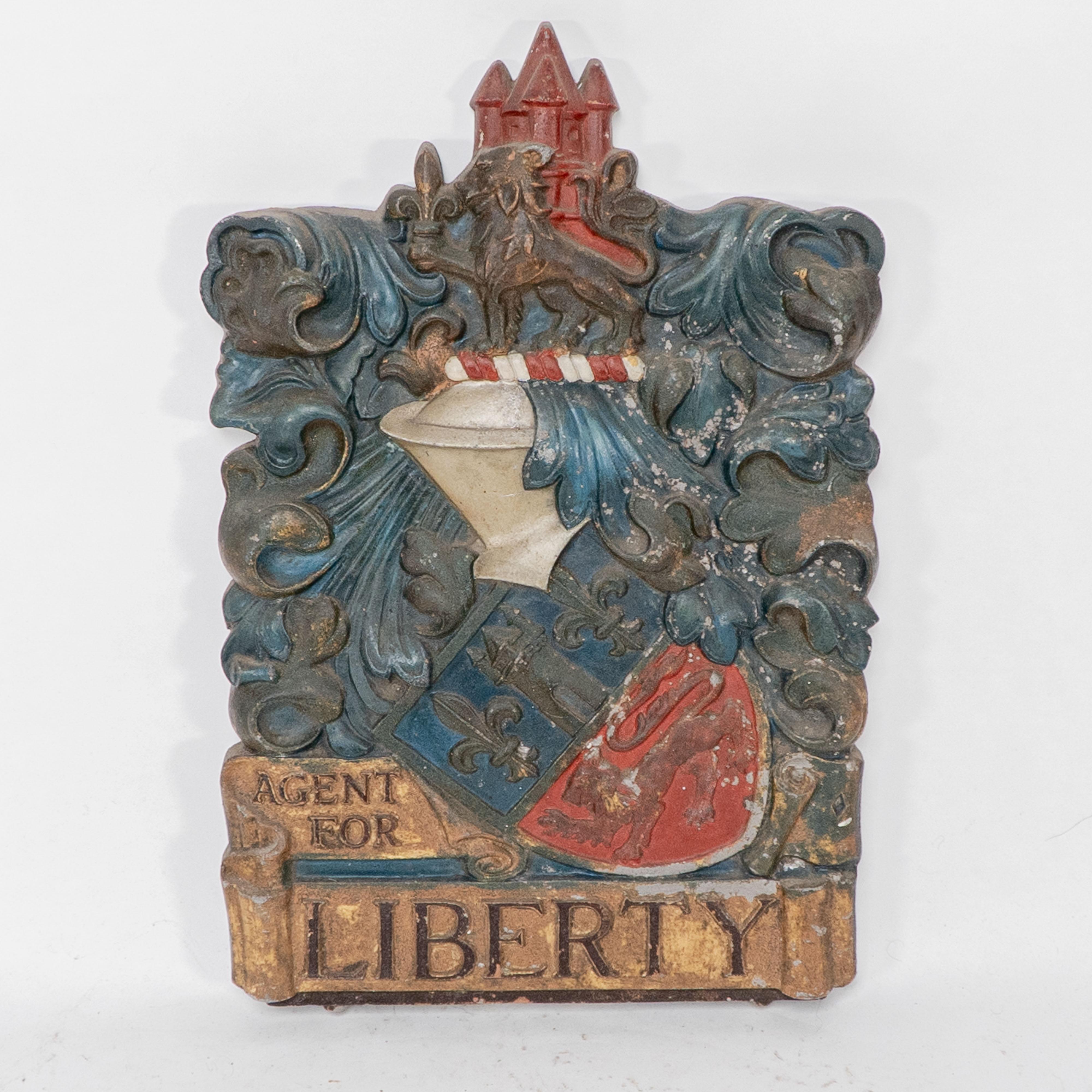 Arts and Crafts Liberty & Co Regent St London Une enseigne d'atelier en aluminium originale Agent for Liberty en vente