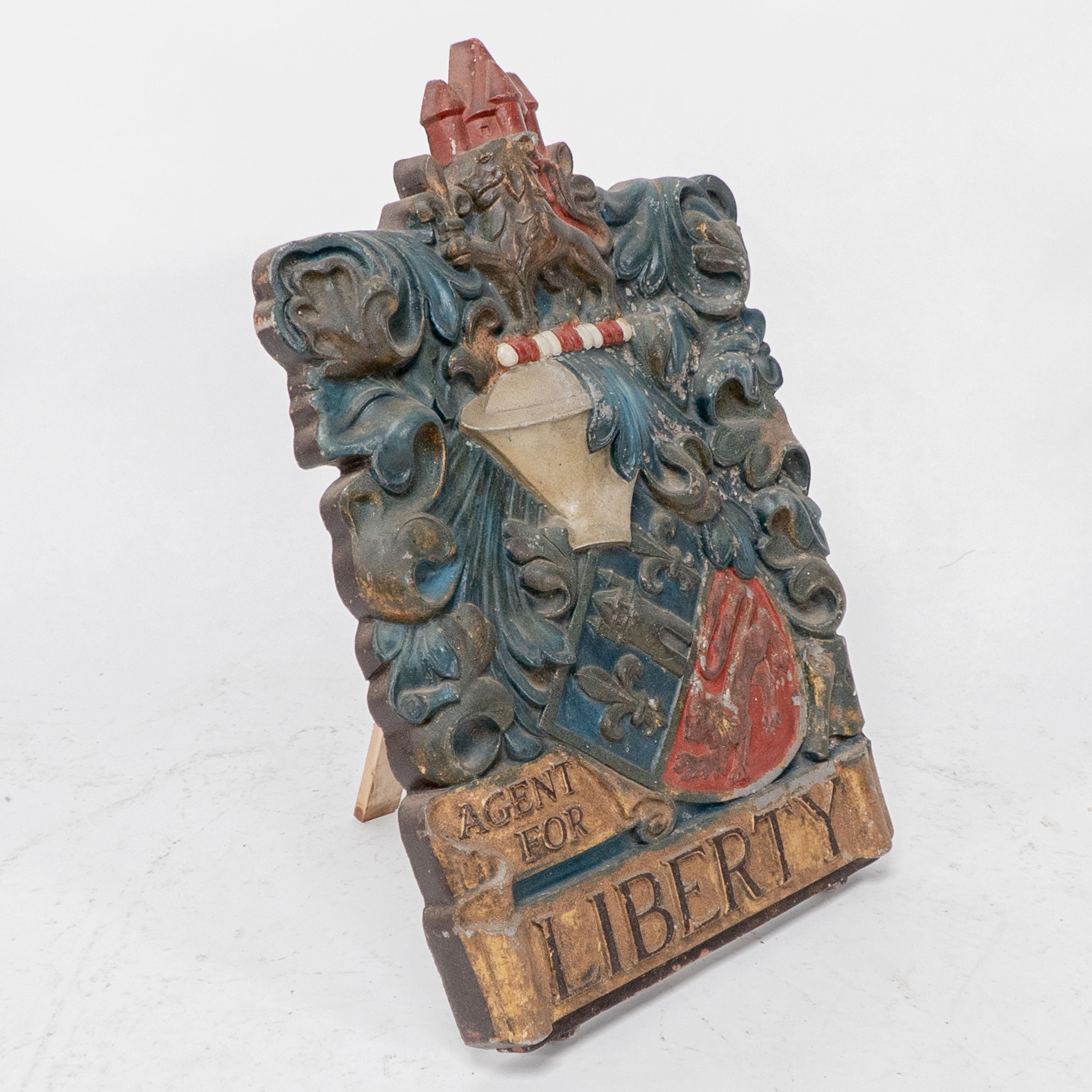 Liberty & Co Regent St London Une enseigne d'atelier en aluminium originale Agent for Liberty en vente 2