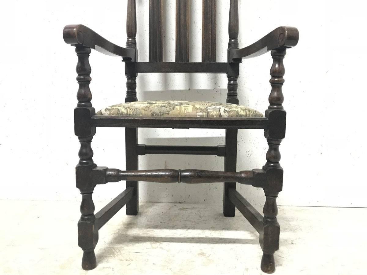 Liberty & Co. Set of 14 Gothic Style Arts & Crafts Oak Dining Chairs & Armchairs 7