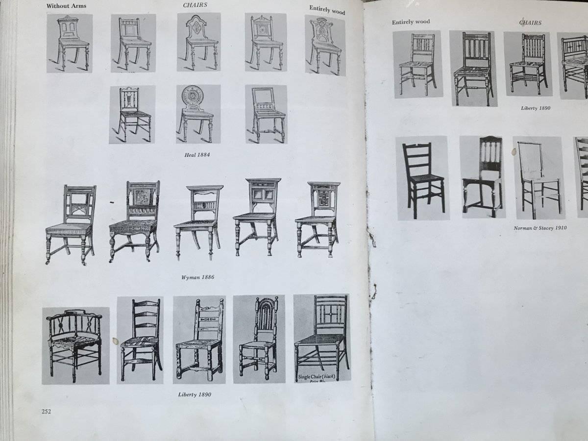 Liberty & Co. Set of 14 Gothic Style Arts & Crafts Oak Dining Chairs & Armchairs 13