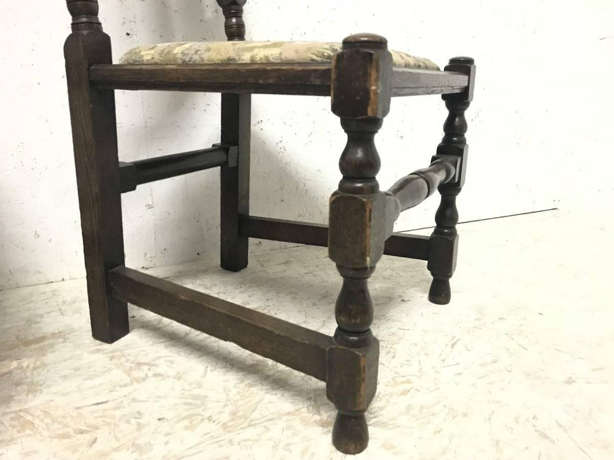 Liberty & Co. Set of 14 Gothic Style Arts & Crafts Oak Dining Chairs & Armchairs 1