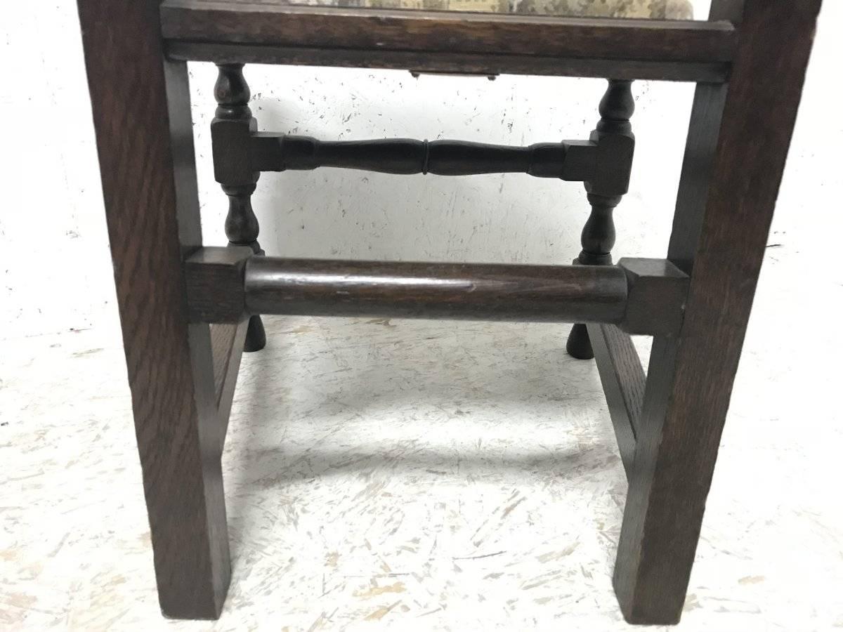 Liberty & Co. Set of 14 Gothic Style Arts & Crafts Oak Dining Chairs & Armchairs 2
