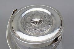 Liberty & Co., Sterling Silver and Glass Ice Bucket, Birmingham, 1917