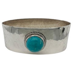 Antique Liberty & Co. Sterling Silver Turquoise Napkin Ring