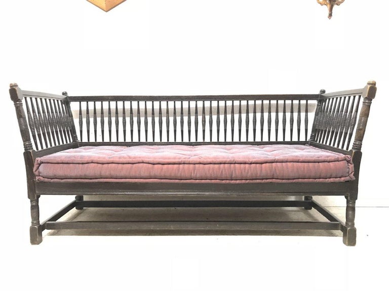 Liberty And Co William Birch An Arts And Crafts Dark Oak Settee