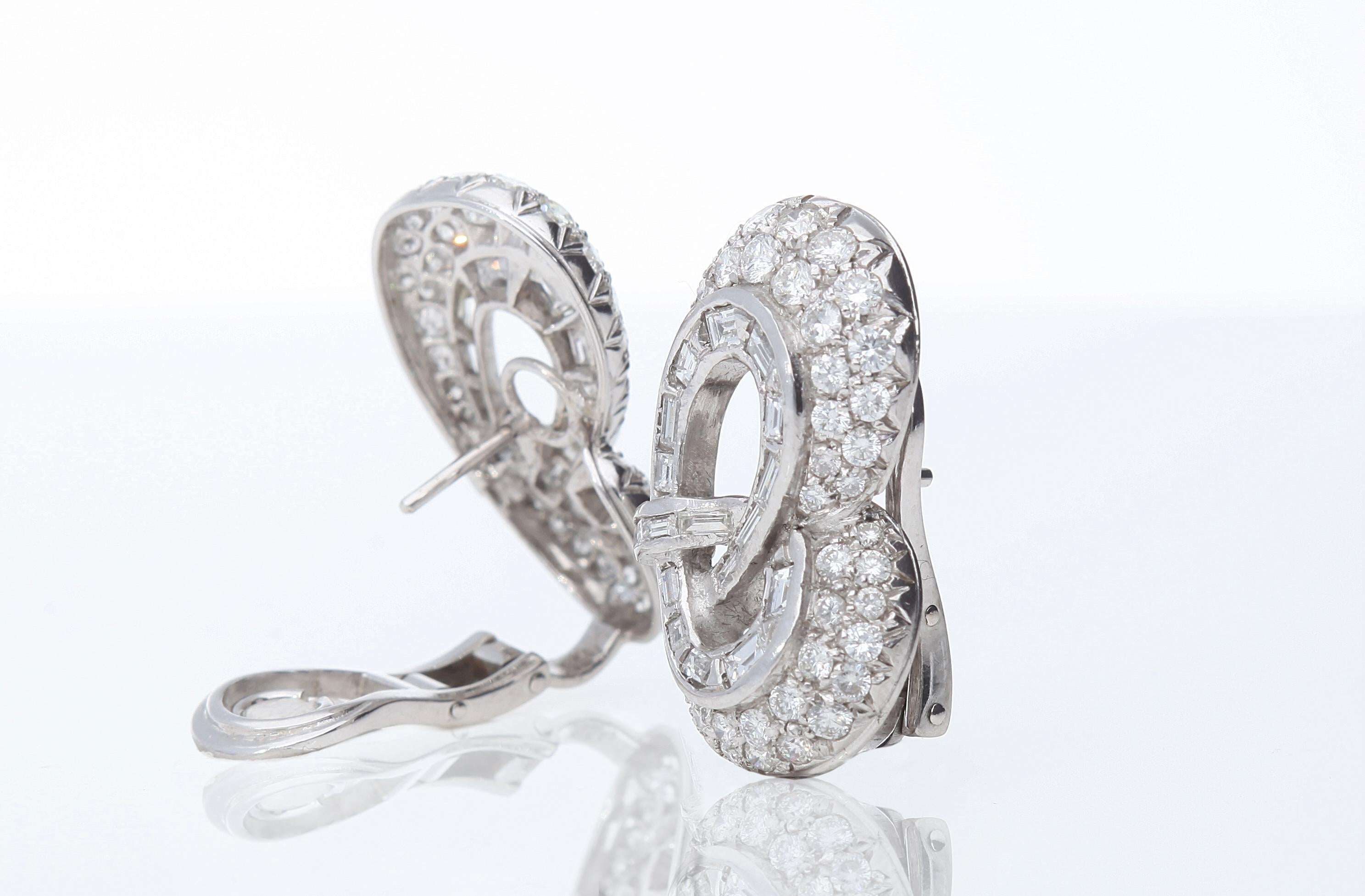 Liberty earrings with ct 6.00 of diamonds 6
