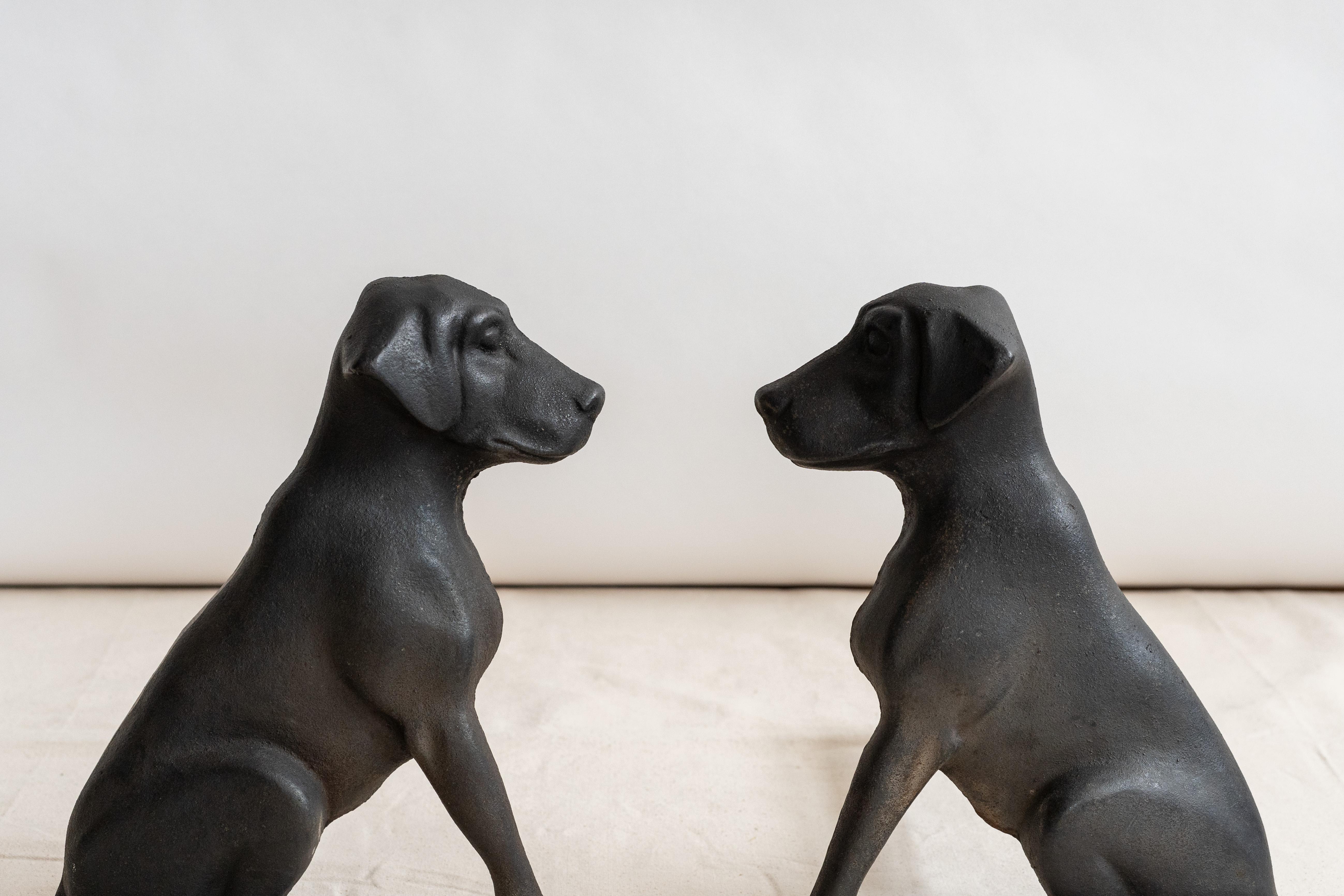 Andirons en fonte de Liberty Foundry pour chiens de chasse Bon état à Cambridge, US