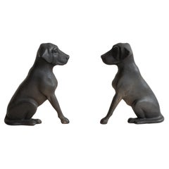 Liberty Foundry Cast Iron Hound Andirons